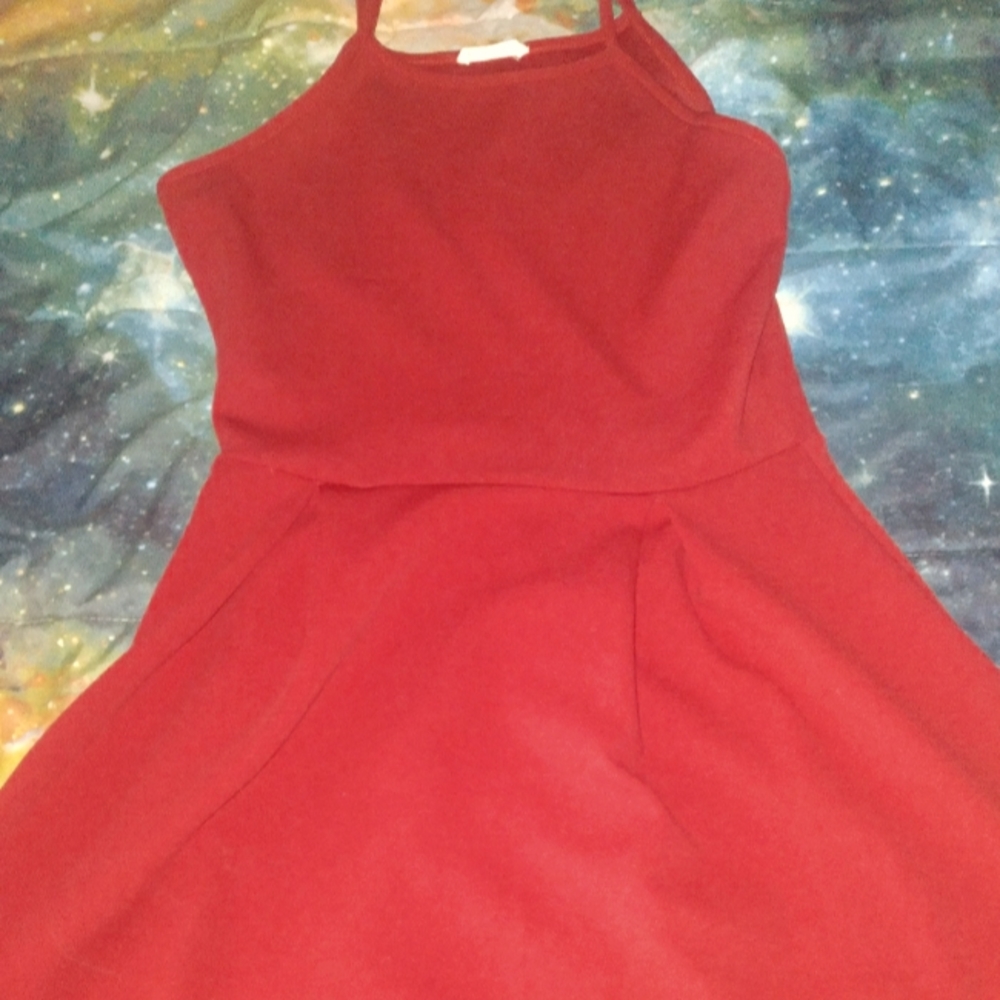 Olivia Rae Flowy Red Dress (L)